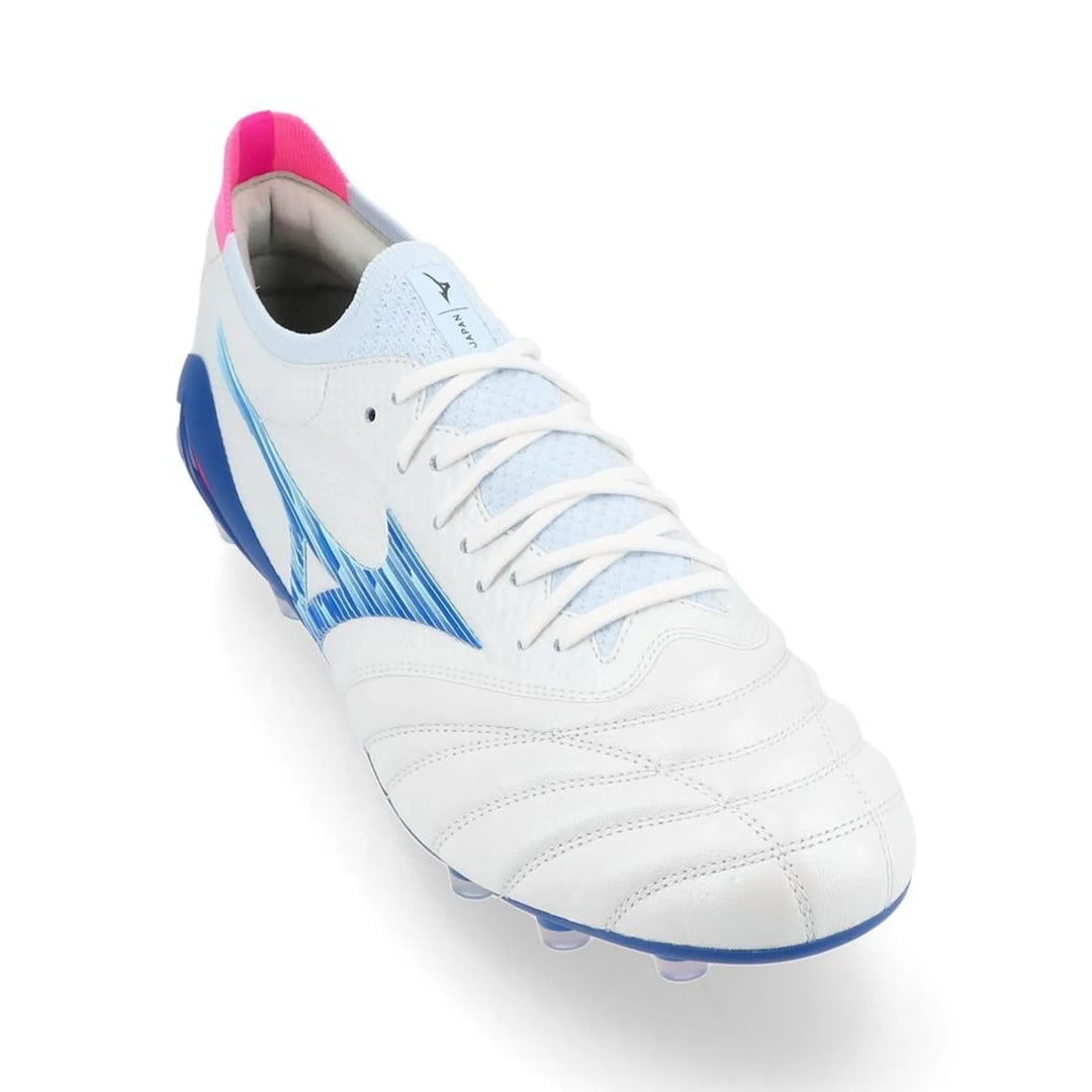 Mizuno Morelia Neo IV Beta Made in Japan FG Urban Electric - White/Tanager Turquoise/Pink