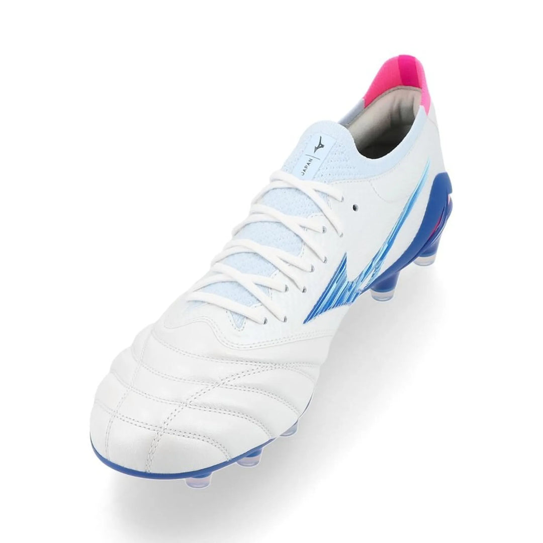 Mizuno Morelia Neo IV Beta Made in Japan FG Urban Electric - White/Tanager Turquoise/Pink
