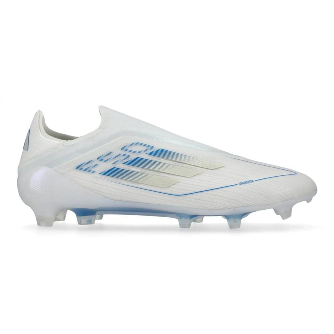 adidas F50 Elite Laceless FG Polar Victory - Footwear White/Silver Metallic/Bright Royal